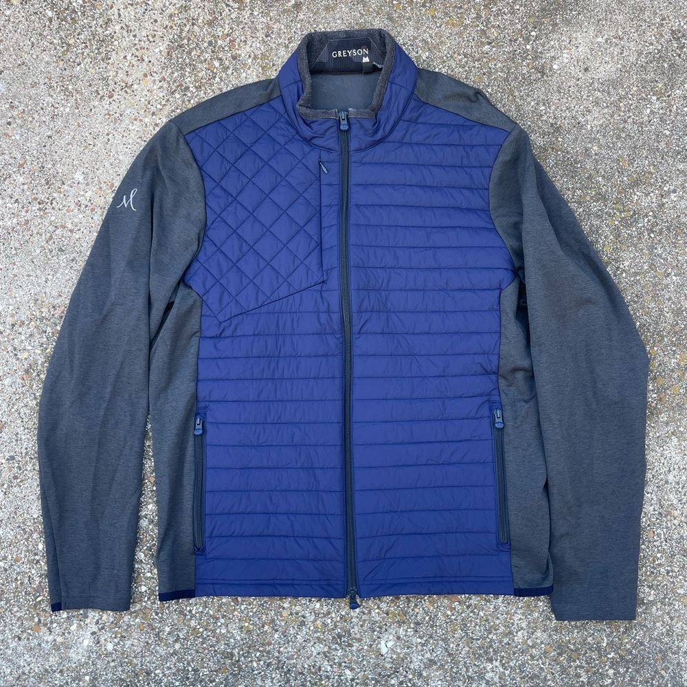 Greyson Navy and Charcoal Puffer Jacket